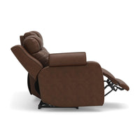 Knightington Brown Power Reclining Loveseat with Audio Seating