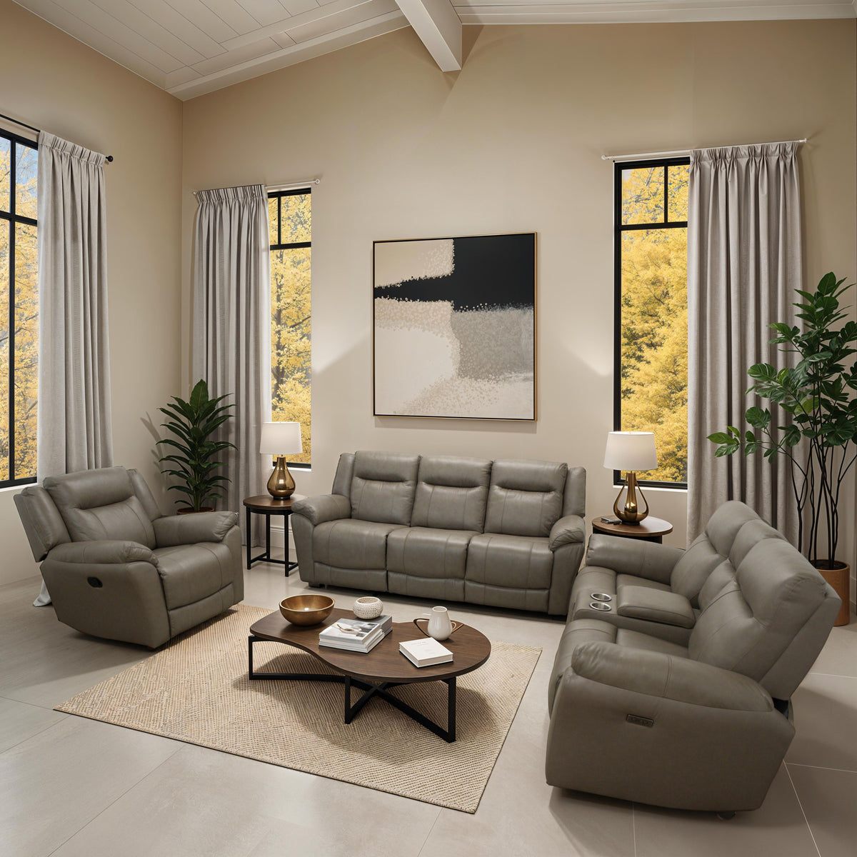 Madrid 3-Piece Leather Power Reclining Set