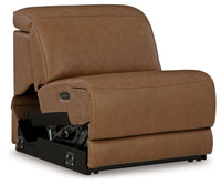 Magic Man Caramel power armless recliner with adjustable headrest