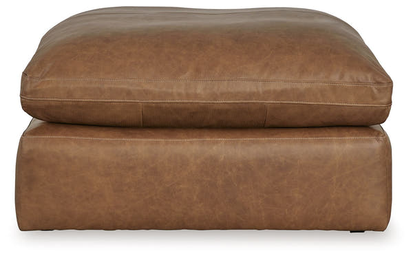Emilia - 3 Pc. - 2-Piece Sectional Loveseat, Ottoman - Caramel