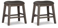 Caitbrook - Upholstered Stool (Set of 2) - Gray