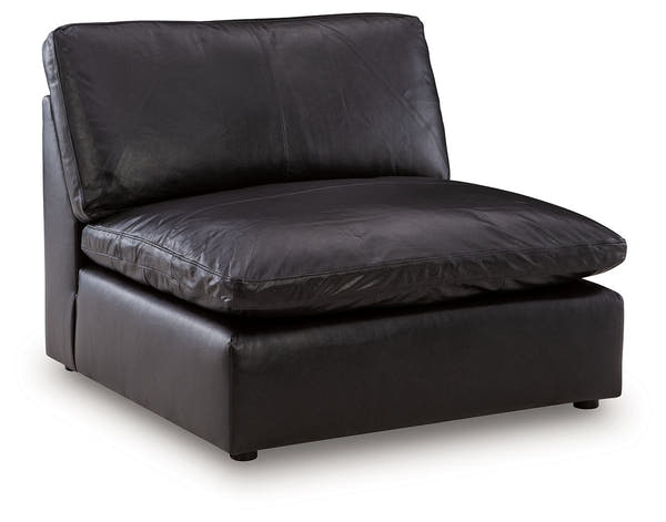 Emilia Black Leather Modular Sectional Units