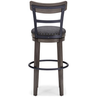 Caitbrook - Tall UPH Swivel Barstool - Gray