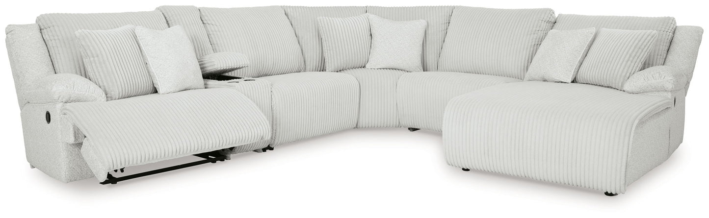 Top Tier Alloy 5-Piece Reclining Sectional with Rocker Recliner