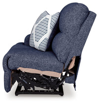 Ashley Acklen Place LAF Zero Wall Power Recliner - Navy