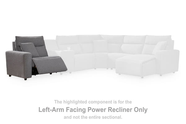 Ashley Modmax II LAF Zero Wall Power Recliner - Salt And Pepper