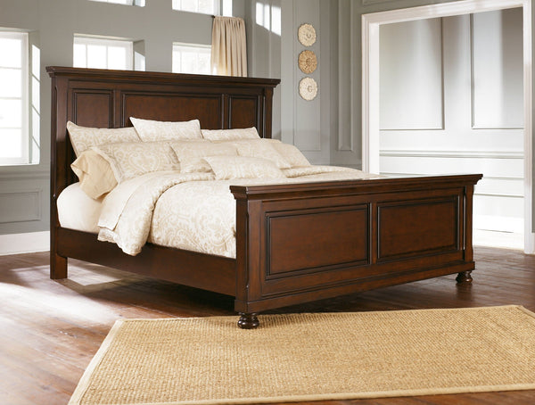 Porter Rustic Brown Cal. King Panel Bed