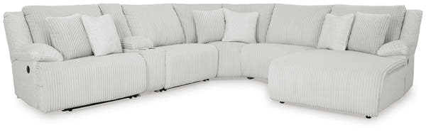 Top Tier Alloy 5-Piece Reclining Sectional with Rocker Recliner