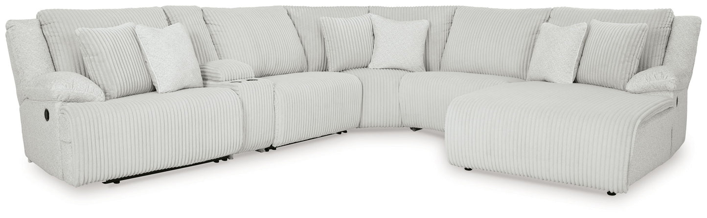 Top Tier Alloy 5-Piece Reclining Sectional with Rocker Recliner