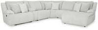 Top Tier Alloy 5-Piece Reclining Sectional with Rocker Recliner