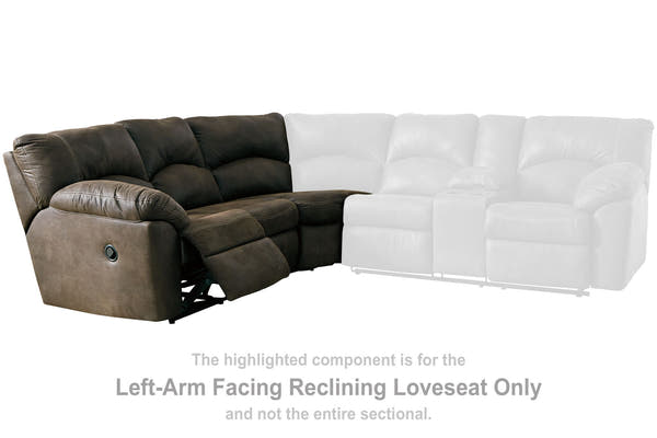 Ashley Tambo LAF Reclining Loveseat - Canyon