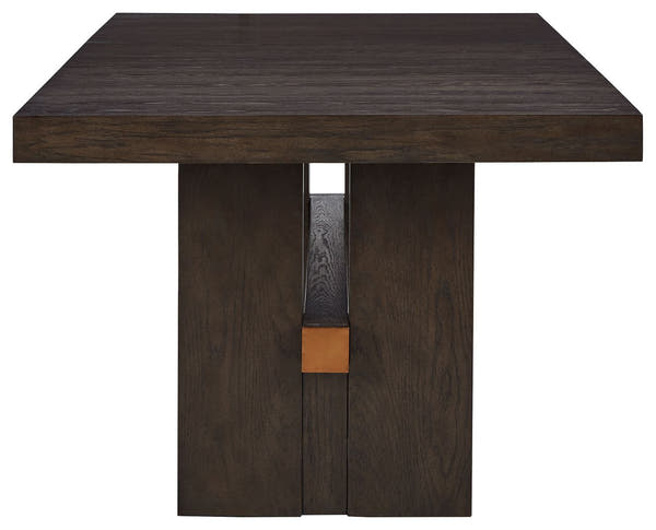 Burkhaus - Rectangular Dining Room Extension Table - Dark Brown