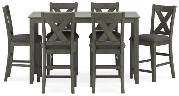 Caitbrook Gray Counter-Height Dining Set