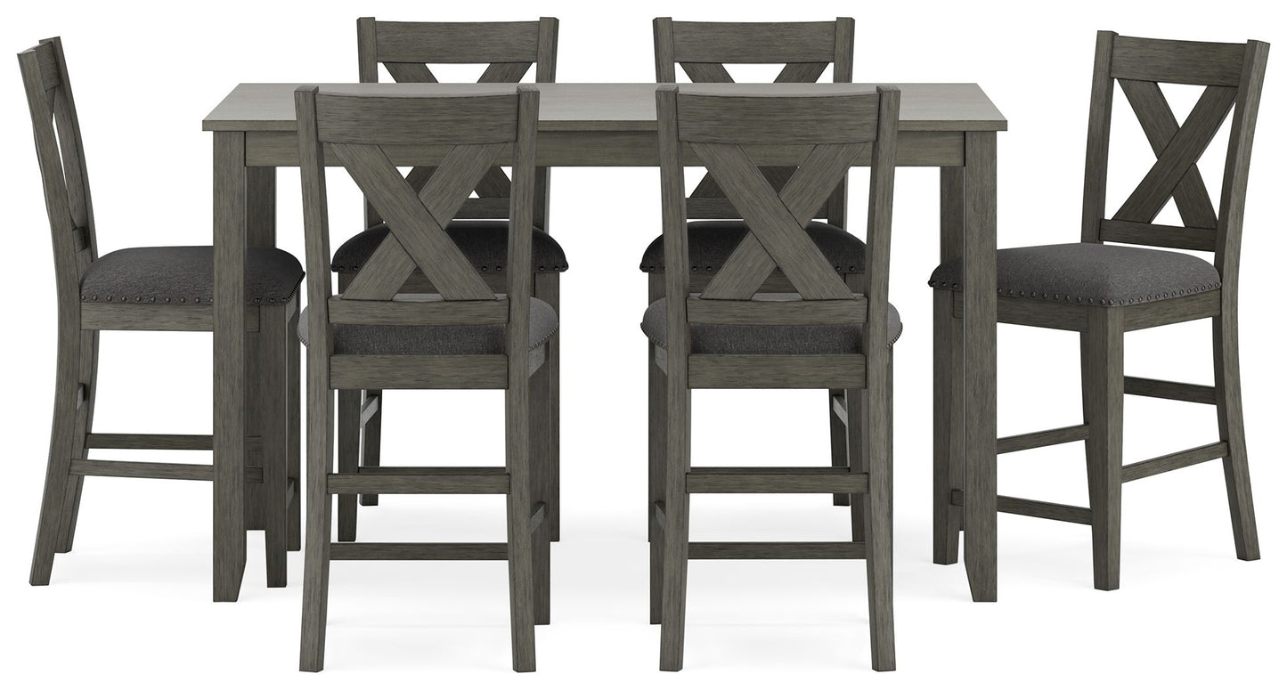 Caitbrook Gray Counter-Height Dining Set