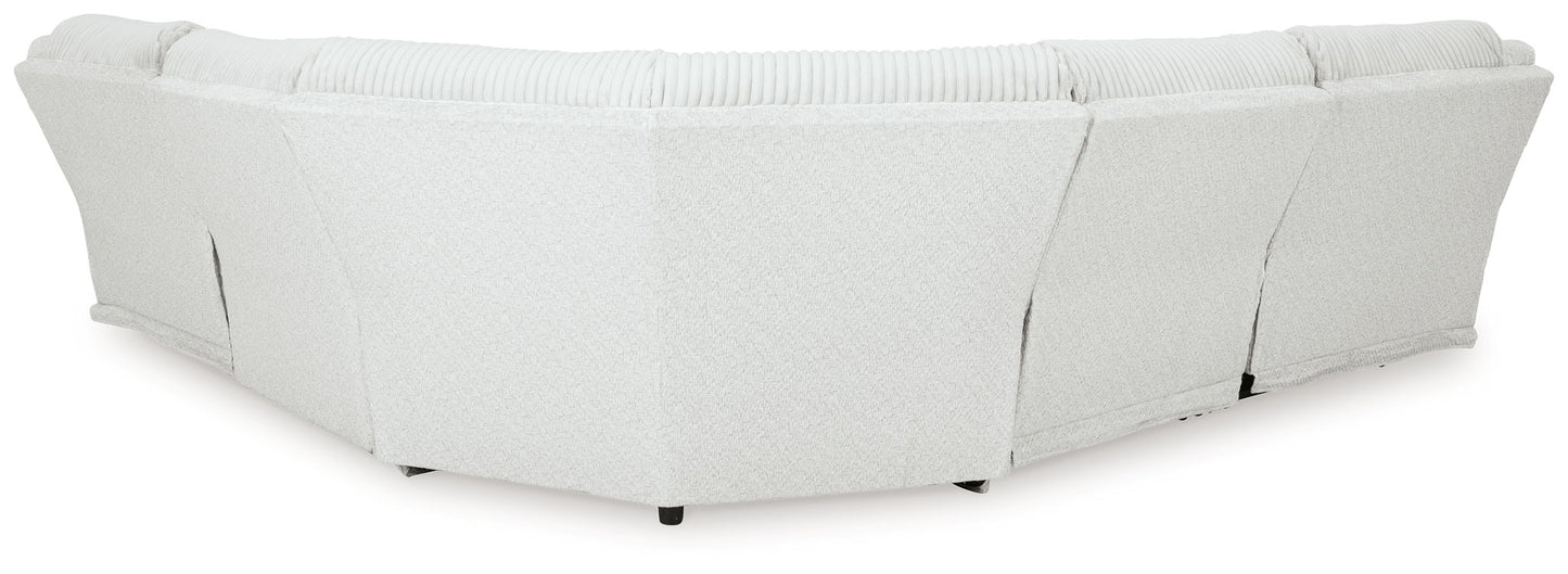 Top Tier Alloy 5-Piece Reclining Sectional with Rocker Recliner