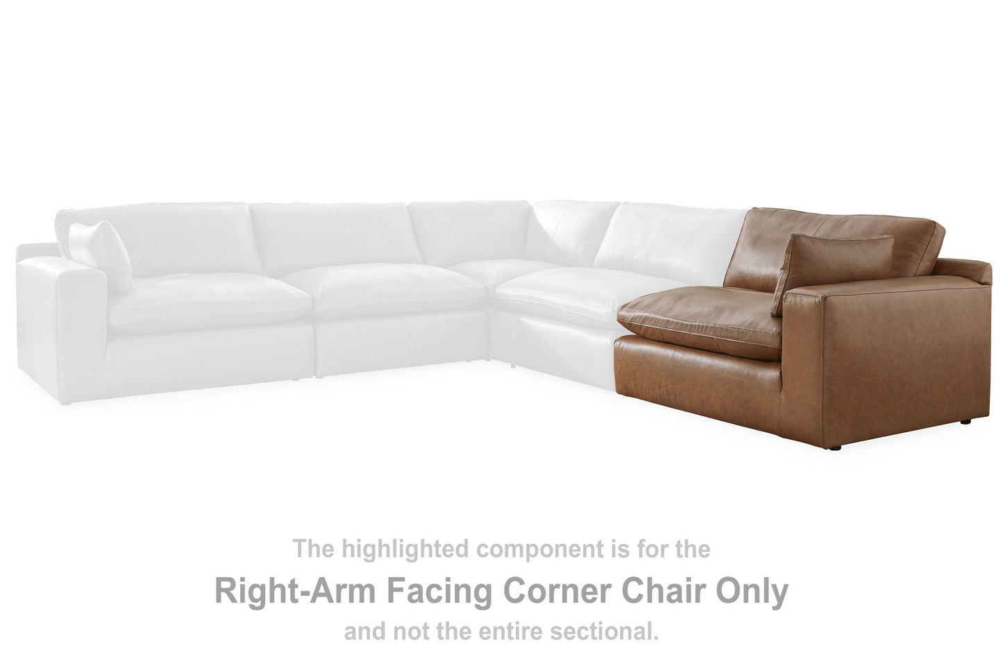 Emilia Caramel Leather Modular Sectional Units
