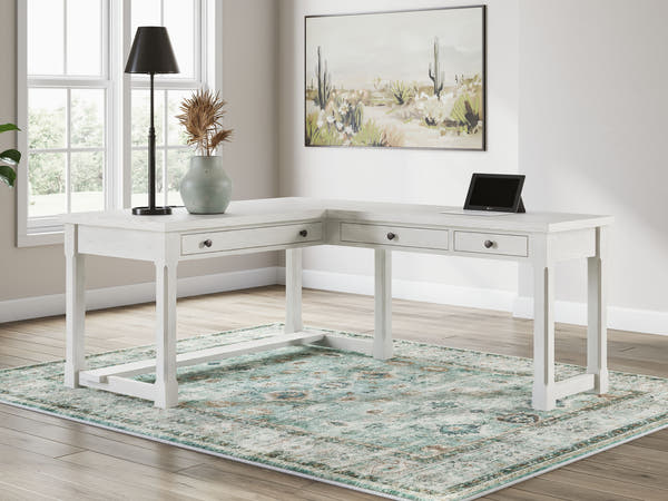 Robbinsdale Antique White Home Office Set