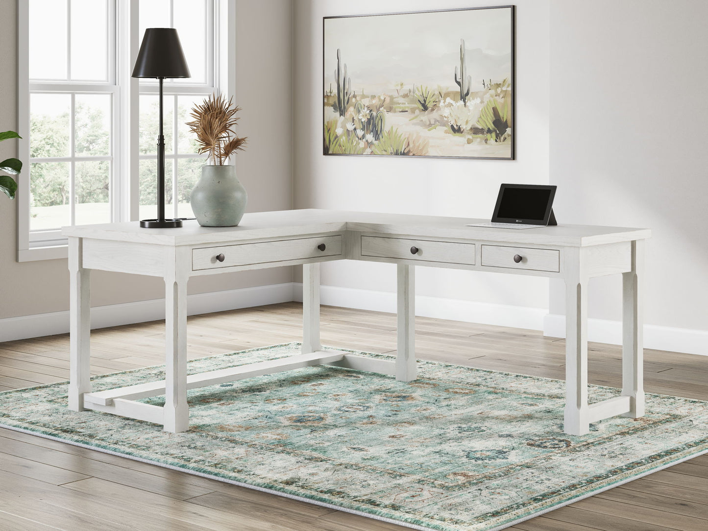 Robbinsdale Antique White Home Office Set