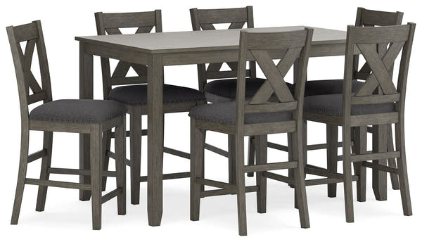 Caitbrook Gray Counter-Height Dining Set
