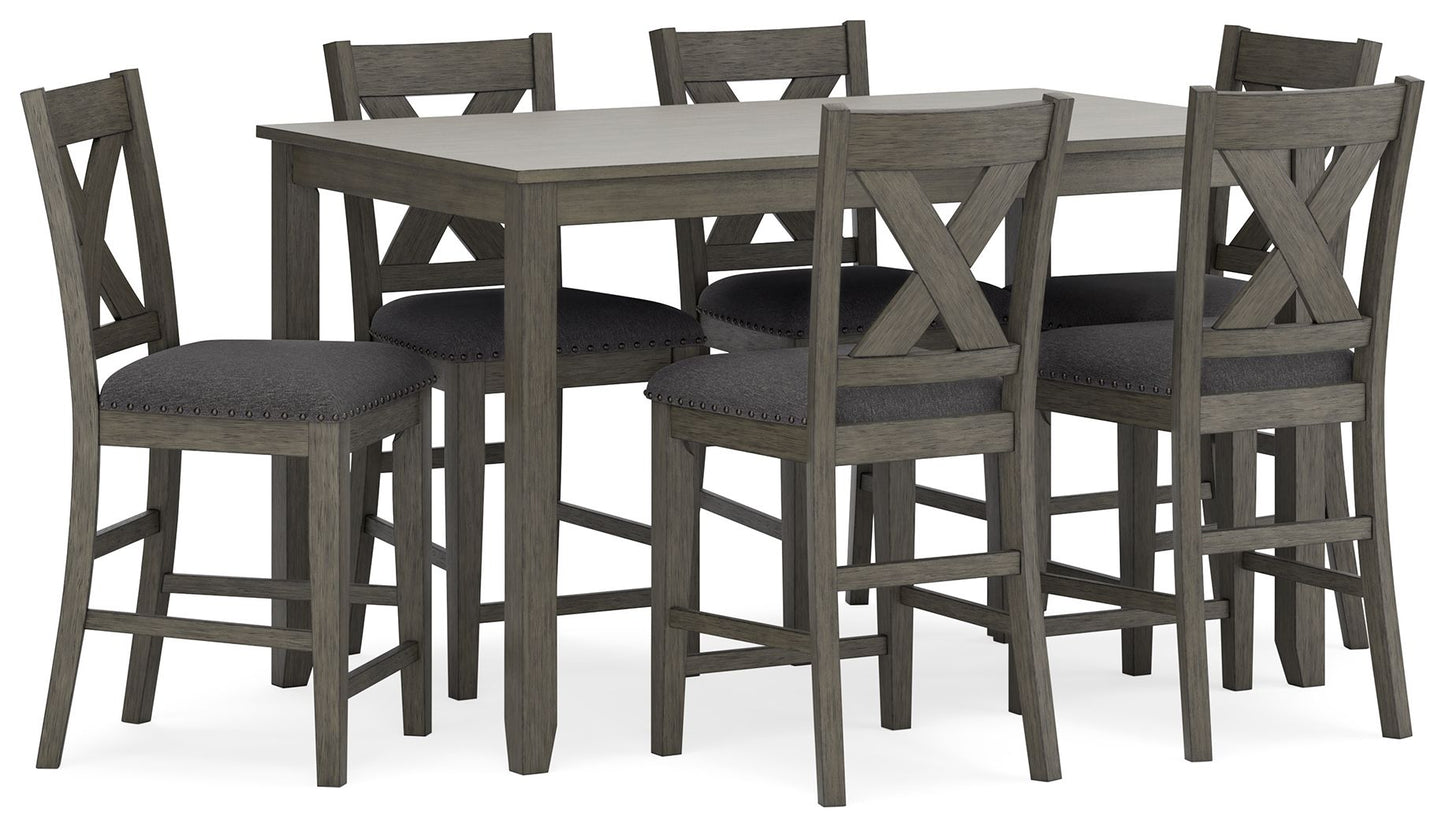 Caitbrook Gray Counter-Height Dining Set