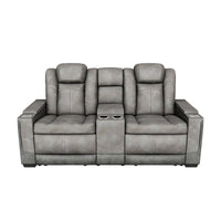 DuraPella Slate Box-Arm Power Reclining Loveseat with Console - 3D model