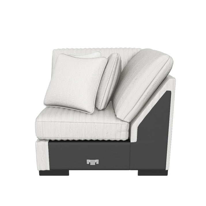 Stupendous Alloy Corduroy Symmetrical Sectional Living Room Set / 3pc — Wedge (one piece of this set), 3D model