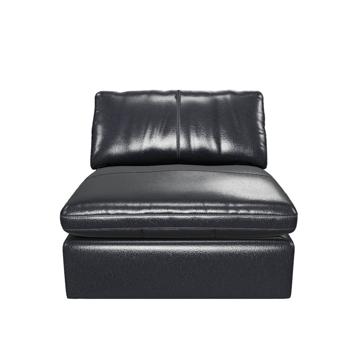 Emilia Black Leather Modular Sectional Units - 3D model