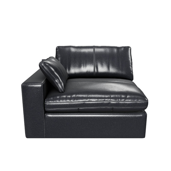 Emilia Black Leather Modular Sectional Units - 3D model