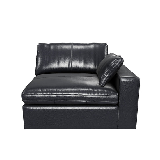 Emilia Black Leather Modular Sectional Units - 3D model