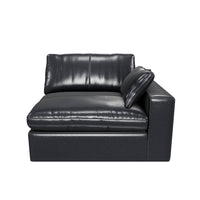 Emilia Black Leather Modular Sectional Units - 3D model