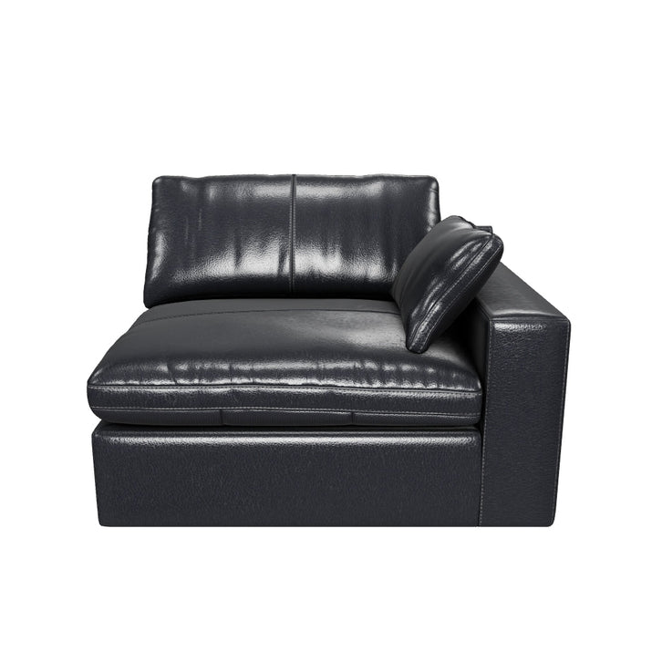 Emilia Black Leather Modular Sectional Units - 3D model