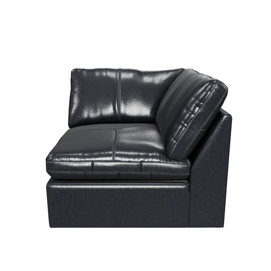 Emilia Black Leather Modular Sectional Units - 3D model