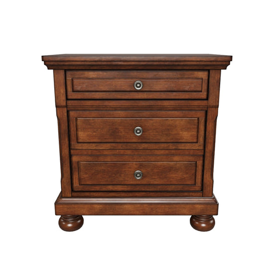 Porter Rustic Brown Two Drawer Nightstand - 3D model