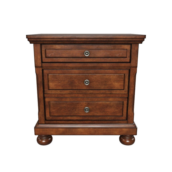 Porter Rustic Brown Two Drawer Nightstand - 3D model