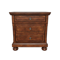 Porter Rustic Brown Two Drawer Nightstand - 3D model