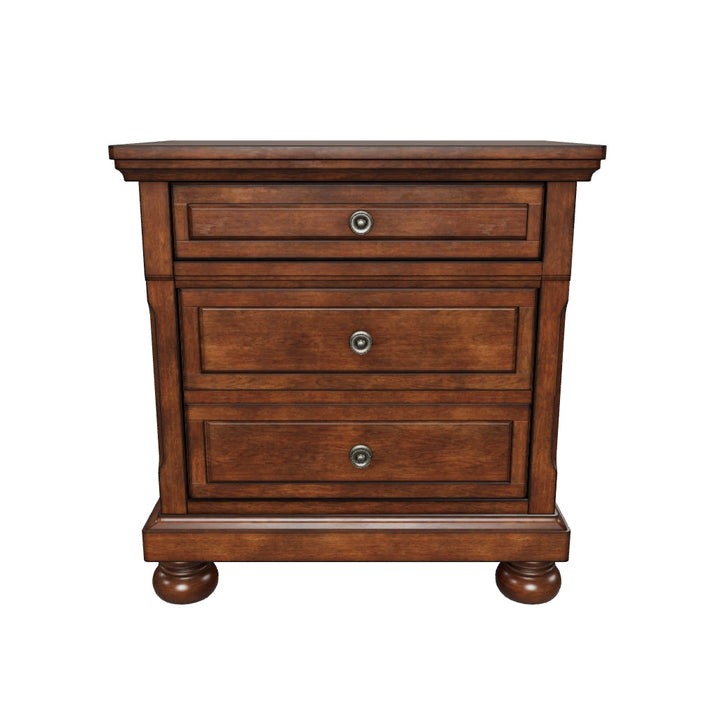 Porter Rustic Brown Two Drawer Nightstand - 3D model