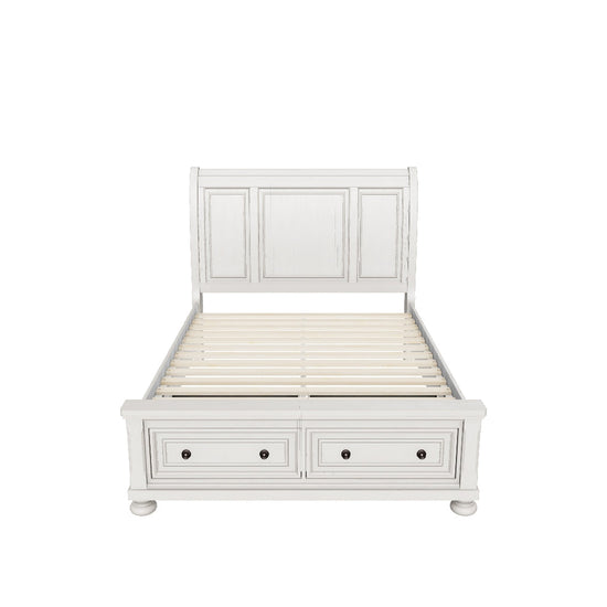 Robbinsdale Antique White Queen Sleigh Storage Bedroom Set - 3D model