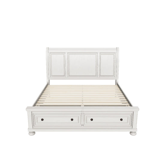 Robbinsdale Antique White King Sleigh Storage Bedroom Sets - 3D model