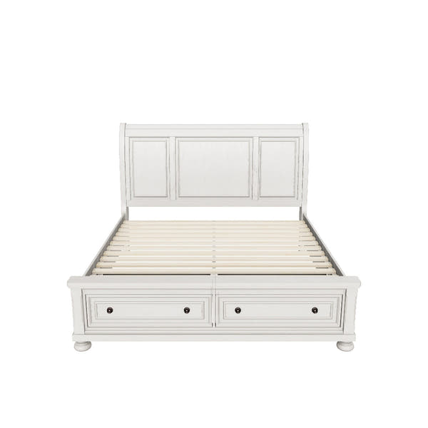 Robbinsdale Antique White King Sleigh Storage Bedroom Sets - 3D model
