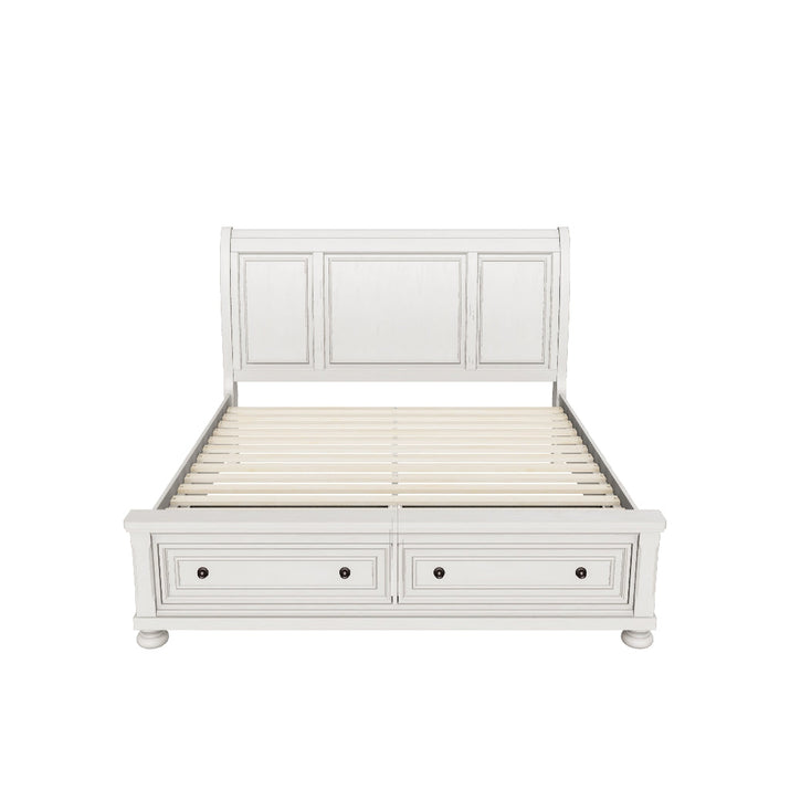 Robbinsdale Antique White King Sleigh Storage Bedroom Sets - 3D model