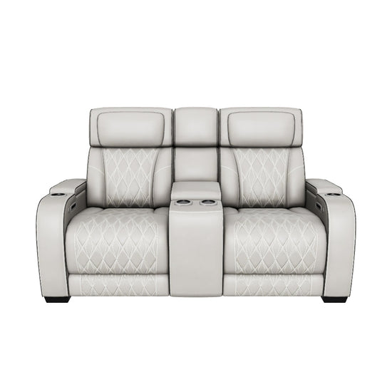 Boyington Gray Power Reclining Loveseat with Console - 3D model