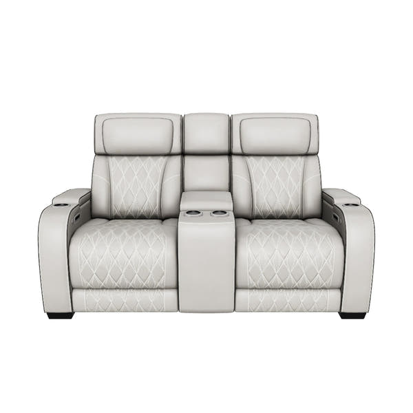 Boyington Gray Power Reclining Loveseat with Console - 3D model