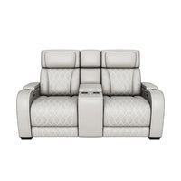Boyington Gray Power Reclining Loveseat with Console - 3D model