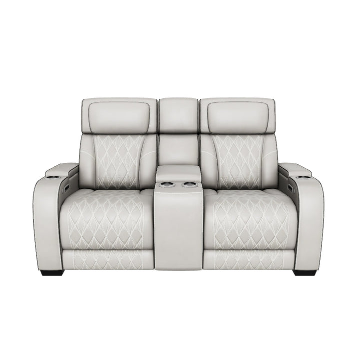 Boyington Gray Power Reclining Loveseat with Console - 3D model