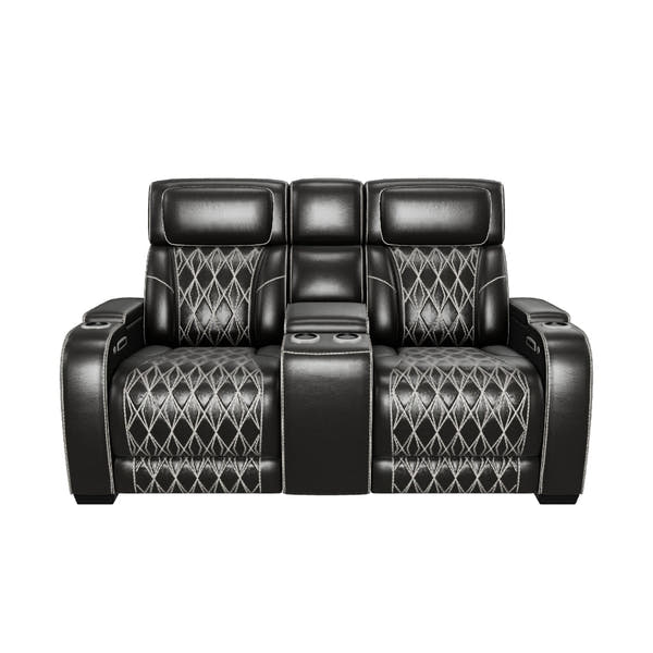 Boyington Black Power Reclining Loveseat with Console - 3D model