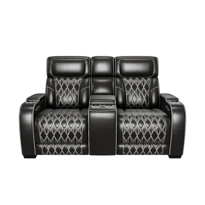 Boyington Black Power Reclining Loveseat with Console - 3D model