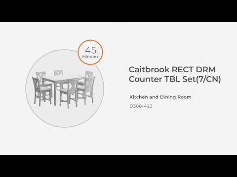 Caitbrook Gray Counter-Height Dining Set