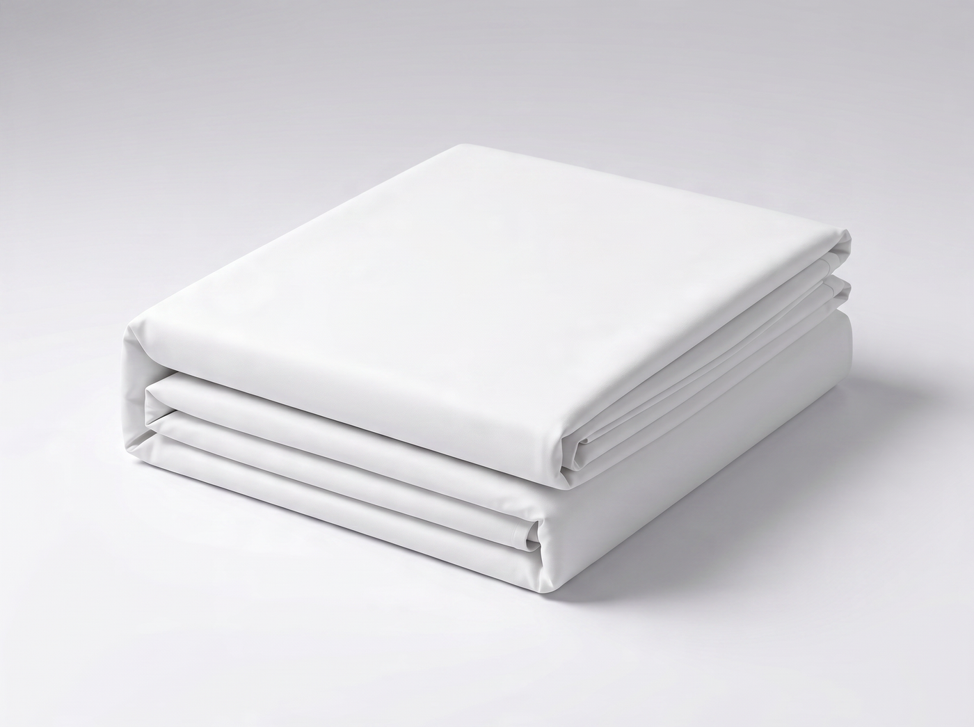 Quiet mattress protector folded