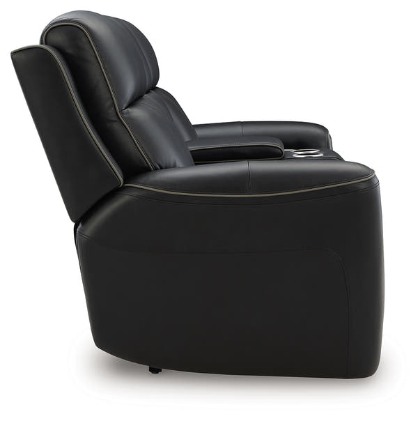5Z-Comfort Onyx Power Reclining Loveseat with Console