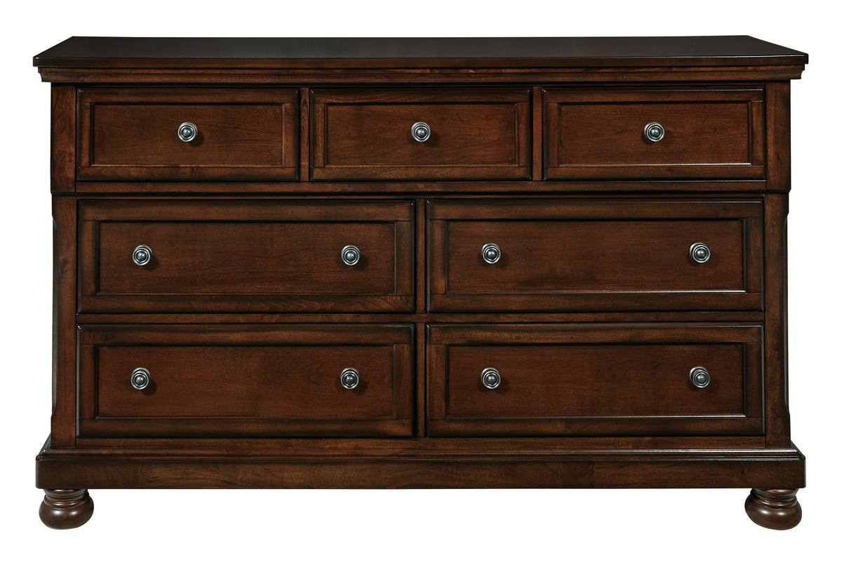 Porter Rustic Brown Dresser, Mirror and Nightstand Set